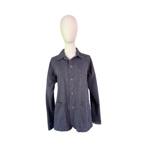 Uniqlo Women’s Utility Chore Jacket Washed Black Stretch Cotton XS Utility Coat - Picture 1 of 8